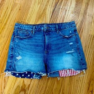 Old Navy High Waisted Patriotic Denim Shorts